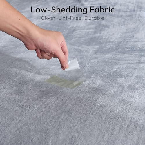 NANPIPER Sherpa Blanket Twin Thick Warm Blankets for Winter Bed Super Soft Fuzzy Flannel Fleece/Wool Like Reversible Velvet Plush Fabric(Light Grey Twin Size 60"x80") - Image 6
