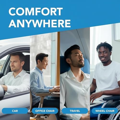CORRIDOR Genuine Leather Seat Cushion for Car - Handmade - Relieve Hip, Pressure and Sciatica Pain - Ideal for Lower Back Pain - for Office Chair and Car Seat (Coffee Brown, Cushion) - Image 4