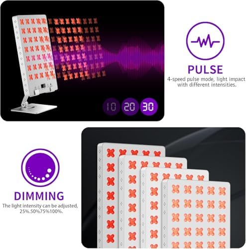Red Light Therapy Panel for Body, 660nm Red & 850nm Near Infrared Light Therapy Panel for Full Body & Face Supports Pain Relief, Skin Care, Recovery, Sleep & Performance - Image 6
