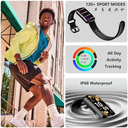 Health Fitness Tracker, Smart Watch with 24/7 Heart Rate, Activity Tracker with Blood Pressure and Blood Oxygen Monitor, 120 Sport Mode Waterproof Sleep Tracker for Women Men - Image 4