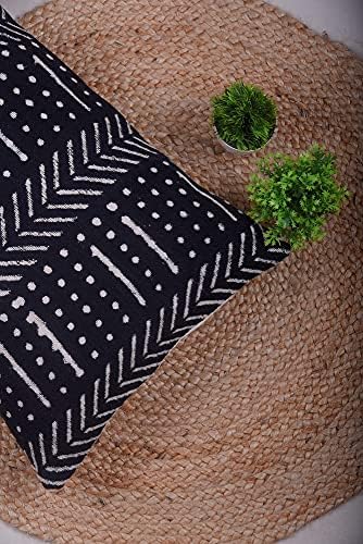 Trade Star Decorative Cushion Cover 100% Cotton Pillow Cover Geometric Oblong Ethnic Body Pillow Case Tribal Farmhouse for Home Decor 14x22 Inches - Image 2