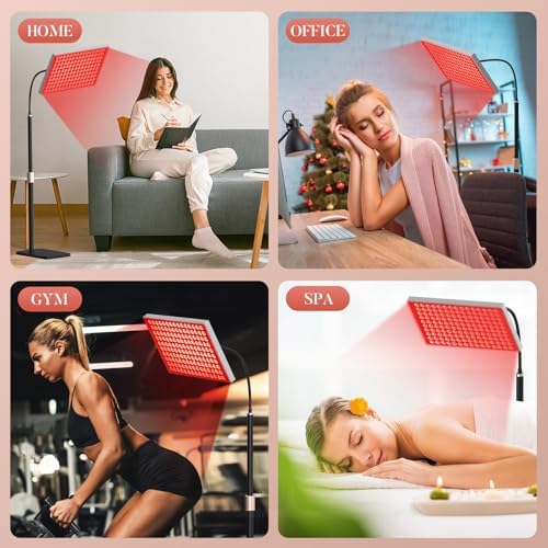 Red Light Therapy for Body: Infrared Light Therapy Panel Lamp with Stand, 660nm Deep Red and 850nm Near Infrared LED Device at Home for Face and Body - Image 5