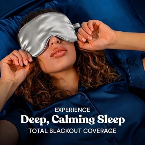 ASUTRA Silk Eye Pillow for Sleep, Silver - Filled w/Lavender (One Size) - Image 4