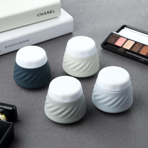Gemice TSA Approved Travel Containers for Toiletries, 4 Pack Silicone Cream Jars with Convenient Toiletry Bag, Leak-proof Wide Mouth Travel-Size Toiletries Containers with Lid for Cosmetic Cream - Image 5