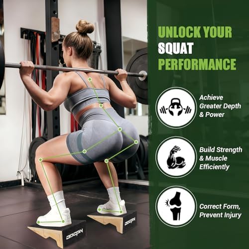 Squat Wedge Block, 1800 LBS Capacity, Wooden Squat Wedge for Heel Elevation - Image 5