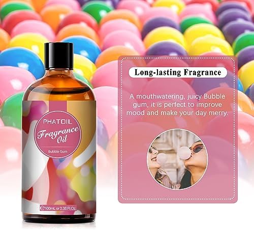 PHATOIL Bubble Gum Fragrance Oil for Diffuser Aromatherapy 3.38FL.OZ - Image 6