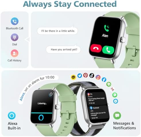 1.85" Smart Watches for Women Men, 120+ Sport Modes Fitness Tracker Watch - Image 3