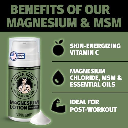 Coach Soak Magnesium Lotion with MSM & Menthol, Eucalyptus 3.4oz - Image 3