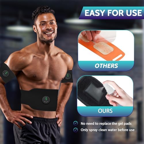 Electronic Muscle Stimulator, 12 Modes Abs Stimulator Muscle Toner, Ab Machine Trainer for All Body, Fitness Strength Training Workout Equipment for Men and Women - Image 3