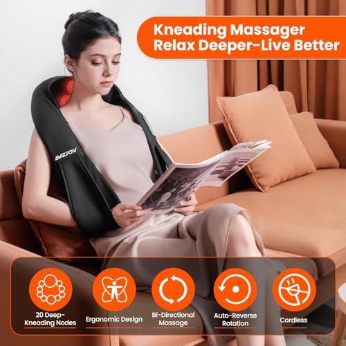 AMZPONY® Cordless Neck Massager for Pain Relief Deep Tissue - Image 3