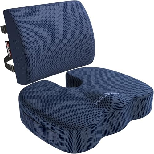 FORTEM Seat Cushion & Lumbar Support for Office Chair, Wheelchair, Car by FORTEM