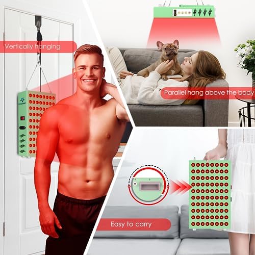 Astarexin Red Light Therapy for Body Face, Red Light 660nm & Infrared Light 850nm Red Light Therapy Panel Device Lamp for Skin Beauty & Anti-Aging with Controller - Image 6