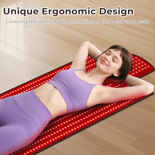 LITDUCK Body Red Light Therapy Mat, Eligible Red Light Therapy Blanket, 2in1 LEDs(660nm& 850nm), Premium Leather, Adjustable Timer & Intensity - Image 6