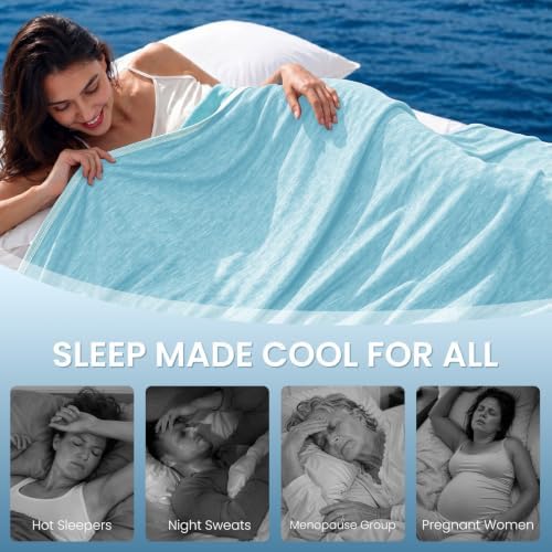 Topcee Cooling Blanket for Night Sweats Absorbs Heat to Keep Adults, Children Cool on Warm Nights, Q-Max 0.5 Cooling Blankets for Hot Sleepers, Ultra-Cool Lightweight Sofa Throw Blanket (50"x70") - Image 4