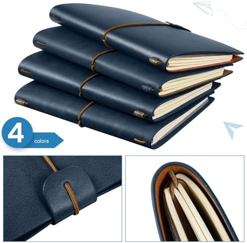 Sabary 16 Pcs Standard Size Refillable Leather Journal Bulk, Dark Blue - Image 6