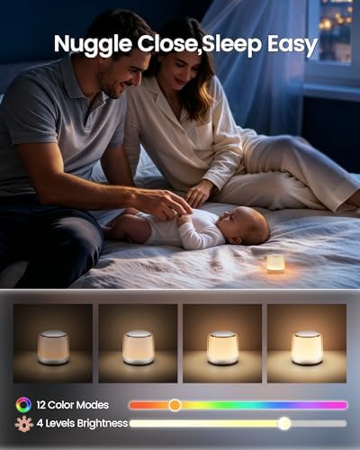 Glocusent Nano-Glow White Noise Machine,35 Sounds&12 Light Modes for Sleep - Image 3