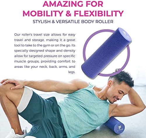 FitOn - 12"x4" Travel Sized Recovery Roller & Sculpt Resistance Bands Bundle - Workout Equipment Set for Gym and Home Exercise - Workout with Non-Slip Exercise Bands & Durable Foam Roller Set - Image 6