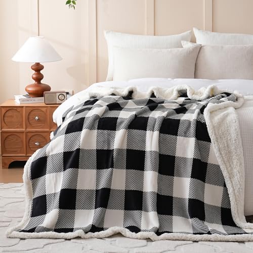 Gracelife Sherpa Fleece Throw Blanket for Couch, Fluffy Plush Warm Fuzzy Blanket for Women and Men, Cozy Thick Soft Twin Blanket for Bed (Black, 60"*80") - Image 7