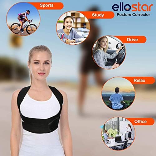 ellostar Back Brace Posture Corrector for Women and Men, Lumbar Shoulder and Back Straightener Posture Improvement Pain Relief (Large) Lower Chest 33 -39 Inch - Image 6