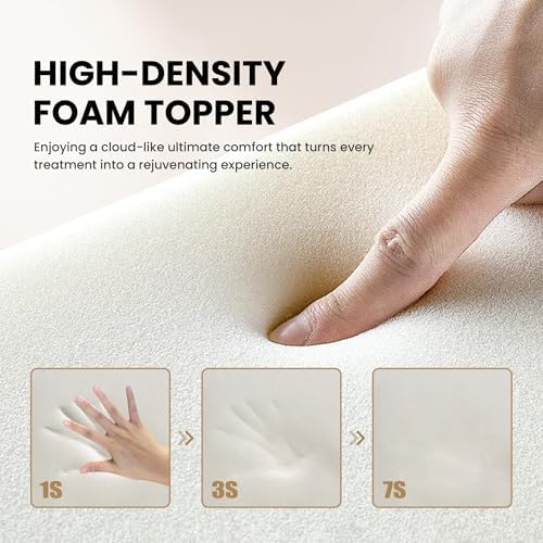 Lash Bed Foam Topper, Massage Table High-Density Foam Mattress Topper, Ergonomic Curved Lash Bed Cushion for Beauty Salon - Image 4