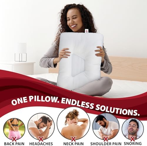 Tri-Core Ergonomic Cervical Pillow Neck Pain Relief Petite WH Firm - Image 2