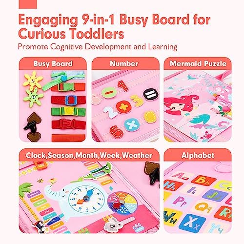 hahaland Busy Board for Toddlers Boys Girls Montessori Toys for 3+ Year Old - Image 2