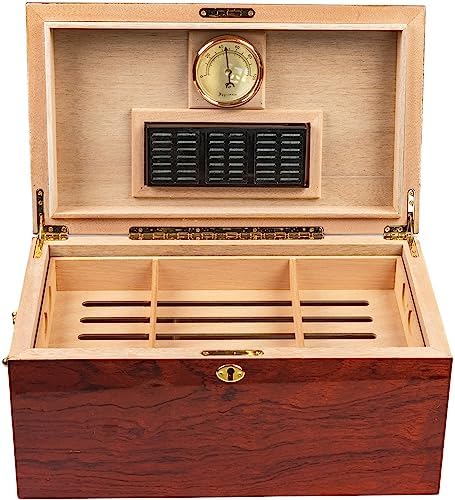 Prestige Import Group The Broadway Arch Top Cigar Humidor - Up to 150 Cigar Capacity - Color: Lacquer Burl w/Mappa Wood Inlay - Image 2