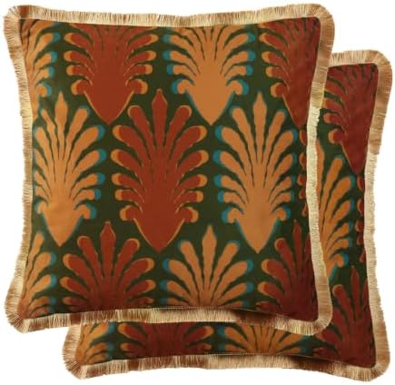 patdrea Designer Velvet Throw Pillow Cover,Set of 2,18"x18"-OldlegendA by patdrea
