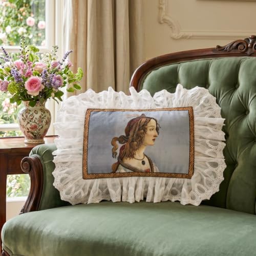 patdrea Designer Velvet Throw Pillow Cover,Set of 2,12"x20"-Botticelli A - Image 2