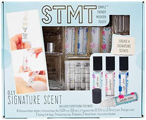 STMT DIY Signature Scent Art & Craft Kit by Horizon Group USA, Mix & Make 4 Signature Perfume Scents - Vanilla Bean, Lavender Flower & Cool Coconut by STMT
