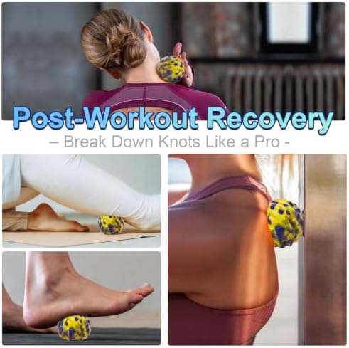 Deep Tissue Massage Ball for Exercise & Recovery - SGS Certification - Targets Back, Shoulder, Legs&Feet - Relieves Muscle Knots, Joint Pain&Tightness, Pressure Point Therapy- Myofascial Release Ball - Image 5