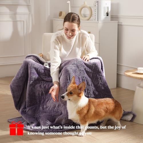 Electric Blanket Queen 84"x90" Heated Blanket Queen for Adults, Lavender - Image 7