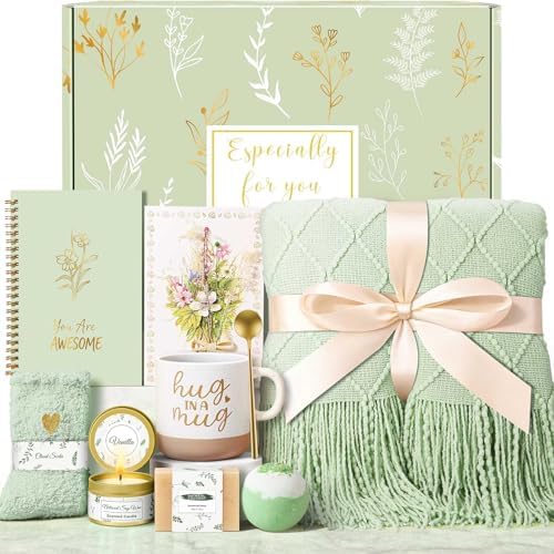 Wasocol Birthday Gifts for Women Self Care Gift Basket, Get Well Relaxing Spa Gift Baskets for Women, Unique Inspirational Gifts for Mom Wife Grandma Sister Friend Her by Wasocol