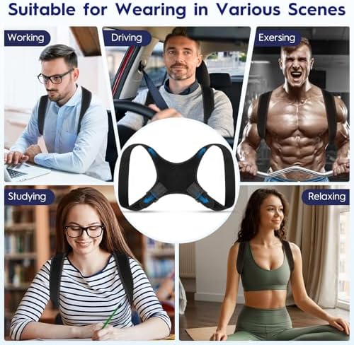 Back Brace Posture Corrector for Men and Women - Bionic System Newly Adjustable Upper Back Support Shoulder Posture Brace, Back Straightener Neck Pain Relief 004-4-P - Image 5
