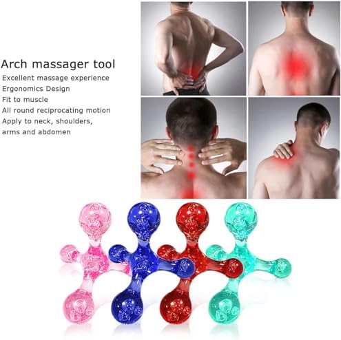 Trigger Point Massage Tools, 2 PCS 4 Point Manual Massager (Pink) - Image 6