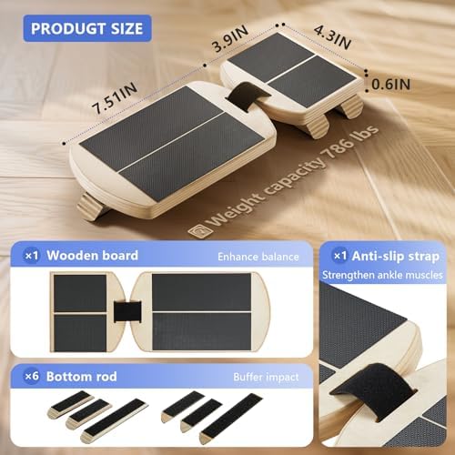Ankle Balance Board Foot Strengthener – Adjustable Stability Trainer for Ankle and Leg Exercise, Balance Training, Physical Therapy, Mobility Core Workout at Home or Gym - Image 2