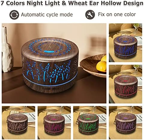 Diffusers for Essential Oils Large Room 600ml,Essential Oil Diffusers for Home with R/C,Cool Mist Humidifier,7 Colors Lights & 3 Mist Mode Waterless Auto Off for Office - Image 4