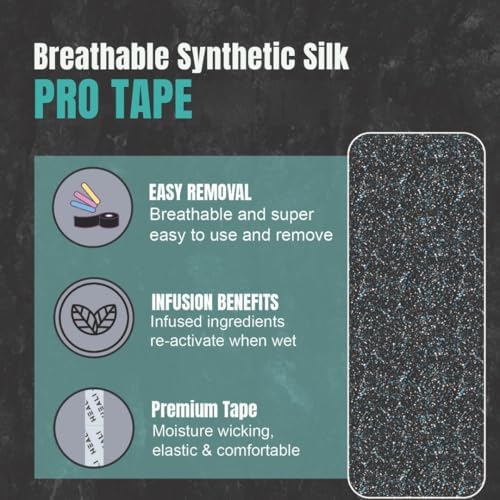 Heali Kinesiology Tape with Magnesium and Menthol, Bulk Roll, 115ft x 2in, Uncut K Tape, Knees, Back, Physical Therapy Sports Tape for Muscles and Joints Water Resistant, Blue Splatter - Image 2