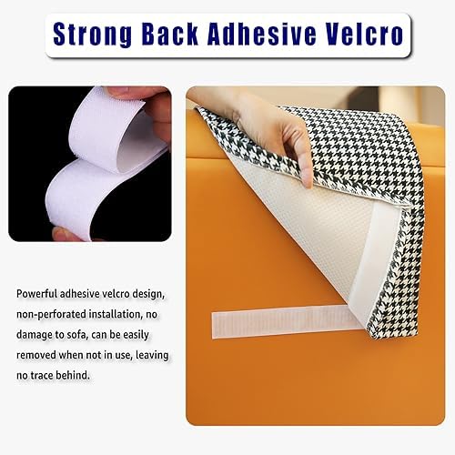 Non-Slip Head Pillow for Recliners - Neck Support Cushion with Velvet Cover for Pain Relief at Home, Office and Travel (Houndstooth) - Image 4