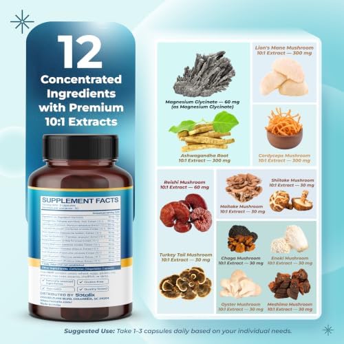 Sotalix Cortisol Health Complex 1,230 mg with Lion's Mane, 150 Capsules - Image 4