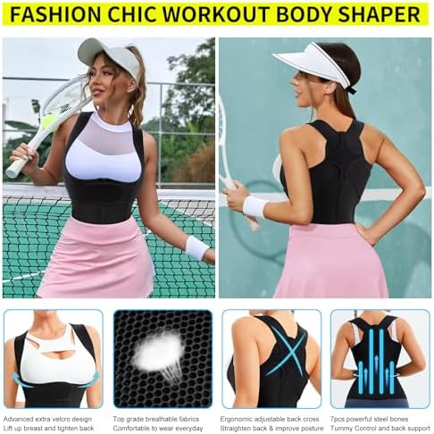 URSEXYLY Back Brace For Women Waist Trainer Adjustable Posture Corrector - Image 4