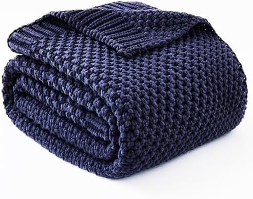 Topcee Knitted Weighted Blanket - 50"x60" 5lbs Cooling Chunky Knit Heavy Blanket for Adults Cable Yarn Knit Decorative No Beads Soft, Cozy and Cooling Weighted Throw Blankets Machine Washable by Topcee%E2%80%94ForYourGoodSleep