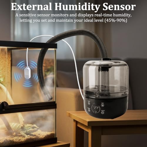 3L Reptile Fogger, Humidity Sensor, Timing System, 3 Mist Levels - Image 5