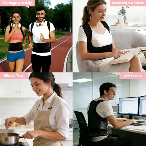 Back Brace Posture Corrector for Women and Men,Back Straightener Posture Corrector,Adjustable Posture Trainer,Back Brace Support for Upper Lower Back Pain Relief(S). - Image 2