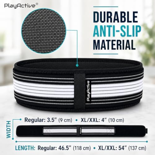 PlayActive Sacroiliac SI Joint Hip Belt - Lower Back Support Brace for Men and Women - Pelvic Support Belt - Trochanter Belt - Sciatica Pelvis Lumbar Hip Pain Relief (Regular) (Pack of 2) - Image 5