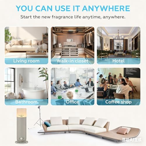 LANTIXIN Waterless Essential Oil Diffuser, Smart App, 900 Sq Ft Coverage - Image 6