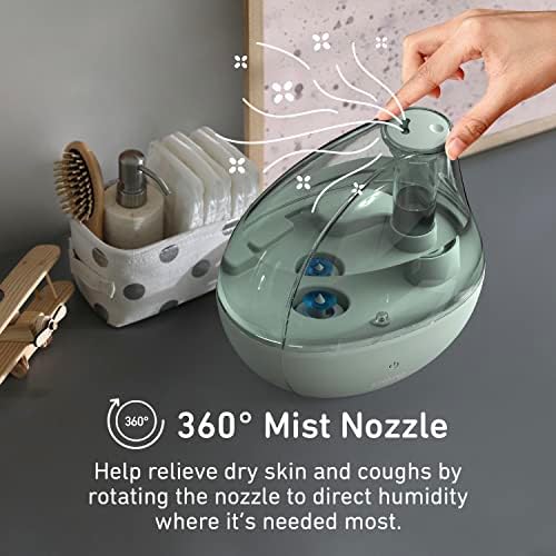 Pure Enrichment PureBaby Ultrasonic Cool Mist Humidifier & Soft Glow Night Light, Whisper-Quiet and Ideal for Baby Nurseries & Kids Bedrooms to Relieve Congestion, Colds, & Coughs (Whisper Green) - Image 5