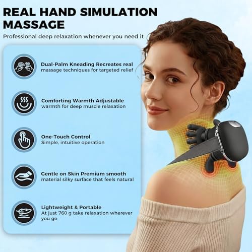 Shoulder & Neck Massager with Heat, 4D Bionic Kneading Deep Tissue Massage - Image 2