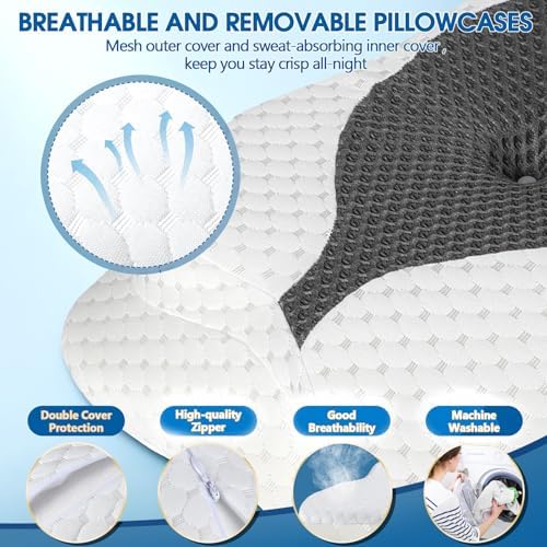 CHxxy Memory Foam Pillows, Cervical Pillow for Neck & Shoulder Pain Relief - Image 5