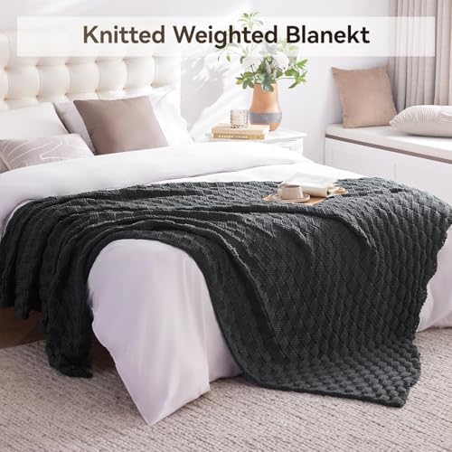 Knitted Weighted Blanket for Adult, No Beads Heavy Blanket 60"x80" 12lbs - Image 7